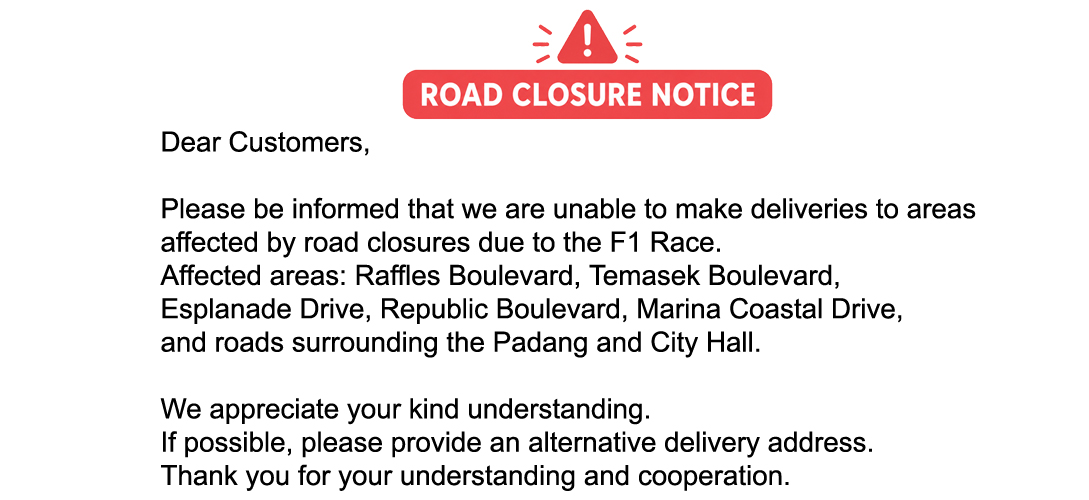 road closure